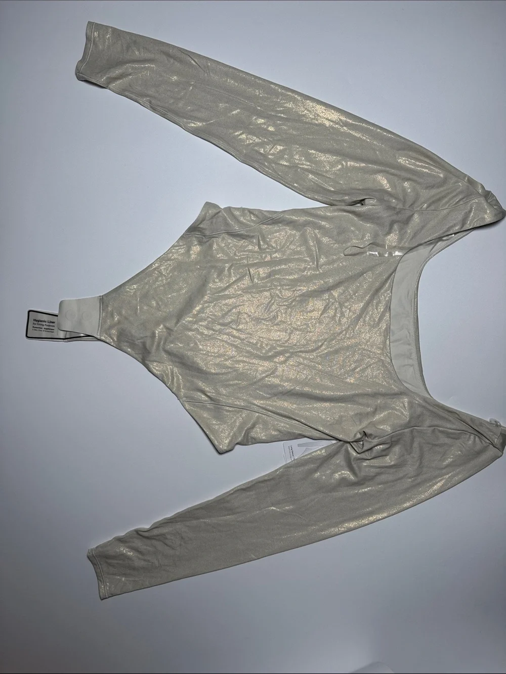 lululemon athletica Metallic Cream Long-Sleeve Bodysuit